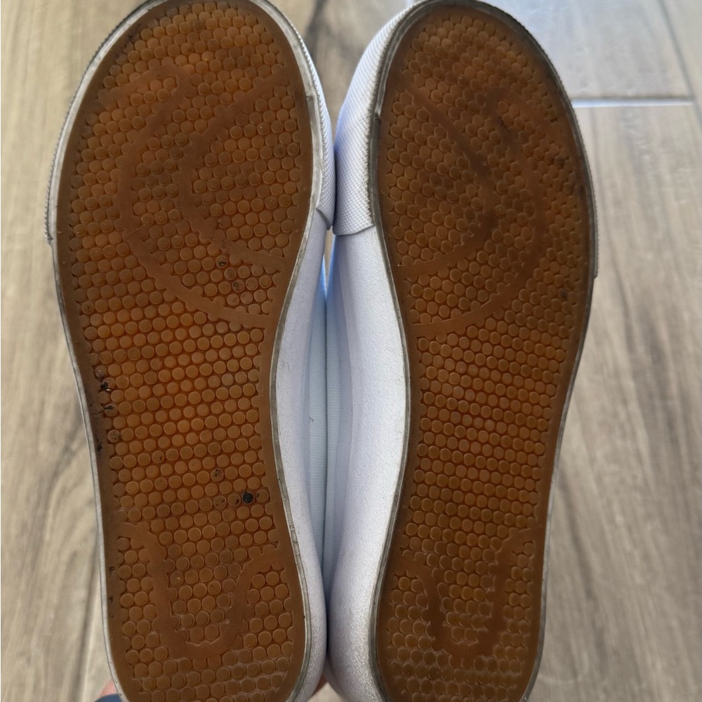 White Canvas Platform Sneakers - Picture 3 of 7